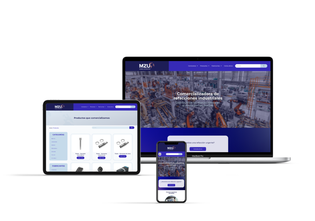 Desarrollo web MZU Global Automation